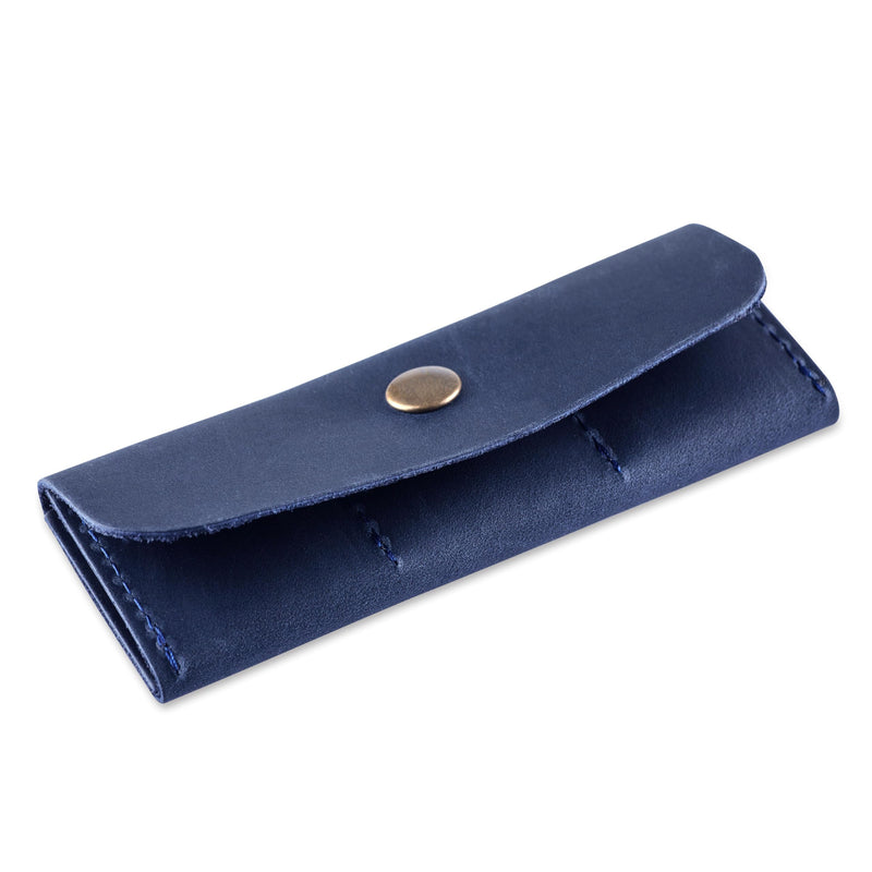 Leather SD Card Holder, SD Card Case, Micro SD Card Holder Organizer, SD Card Storage Case, Memory Card Case Cover, Travel Memory Card Case (Blue) Blue