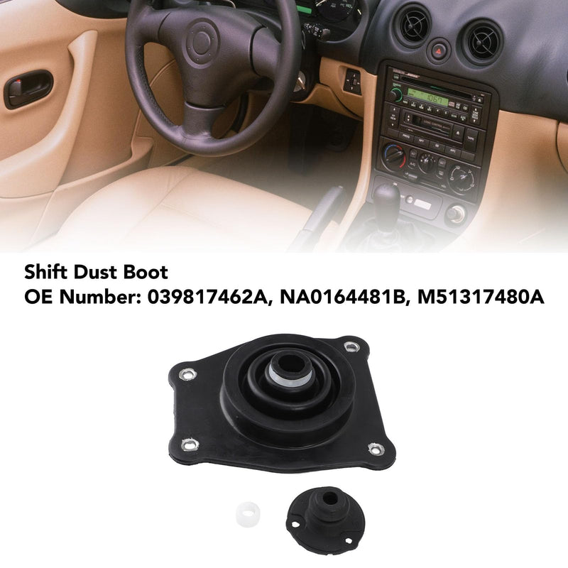 Change Lever Boot, Lower Shifter Dust Boot Gear Lever Shift Boot for MX5 MX-5 Miata, 039817462A, Unpainted Finish, ABS Material, for MX5 MX-5 Miata Mk1 Mk2 Mk2.5