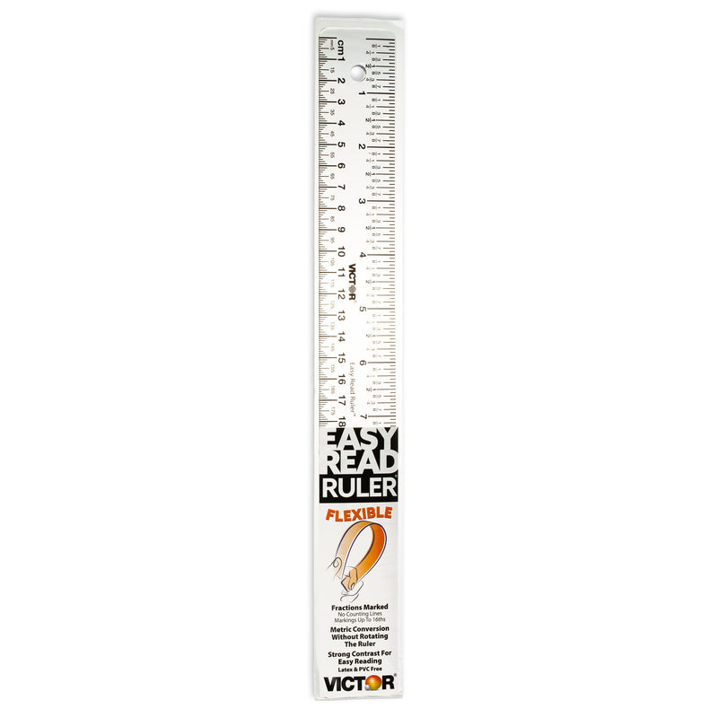 12 Inch Easy Read Ruler, Clear Flexible, Bendable, Shatterproof, Ruler (12 Pack) 12 inch (12 Count)