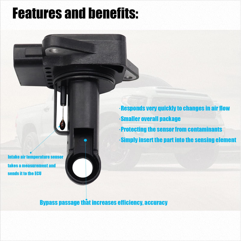  [AUSTRALIA] - Mass Air Flow Sensor 22204-22010 Compatible with Toyota 02-06 Camry 03-08 Corolla 01-10 Highlander 00-07 4Runner 99-10 Tacoma 3.4L 4.0L 01-05 RAV4 Lexus ES300/RX300 3.0L