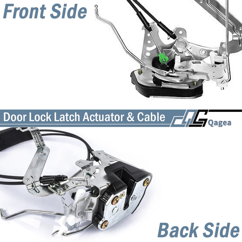 Qagea Front Door Lock Latch Actuator & Cable - Right Passenger Side - Fit for 2001-2007 Toyota Sequoia, 2005-2006 Toyota Tundra Double Cab 4.7L, Replaces 69303-0C011, 69304-0C011 Front Right Passenger Side