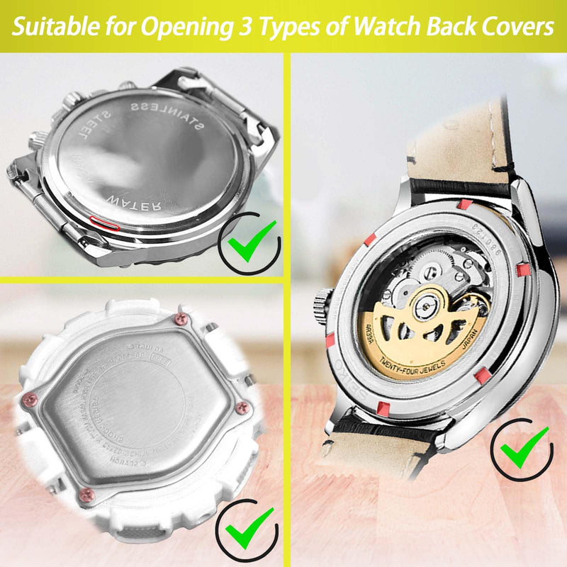 Watch Battery Replacement Tool, Watch Repair Kit, Watch Link Removal Kit, Watch Screwdriver, Watch Holder, Spring Bar, Tweezers with 60pcs Watch Batteries