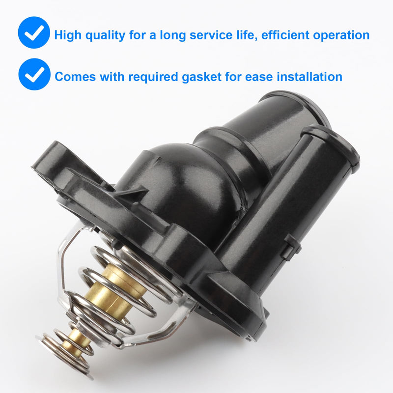 Thermostat Housing Assembly Replace RT1193, 34044 Compatible with Ford Mazda 2.0 2.3 2.5L - 2005-2019 Escape, 2003-2011 Focus, 2006-2020 Fusion, 2007-2011 Ranger, 2007-2013 Mazda 3, 2003-2013 Mazda 6