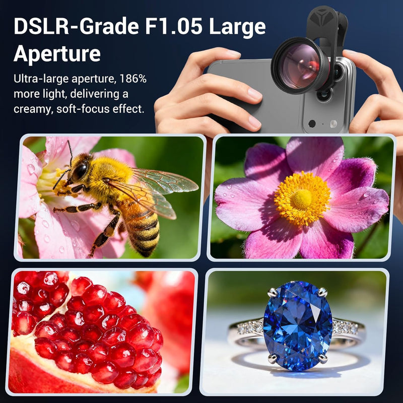 35X Macro Lens Kit for Smartphone with CPL Filter, HD Magnifier Photography Lens with Universal Lens Clip, Phone Camera Lens Attachment for iPhone 17/16/15/12/11 Samsung & Android Phone
