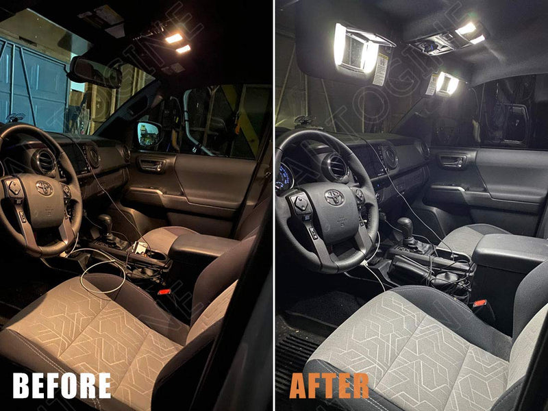 Super Bright 6000K White LED Interior Light Bulbs Kit Package for 2007-2019 2020 2021 Toyota Tundra + Install Tool