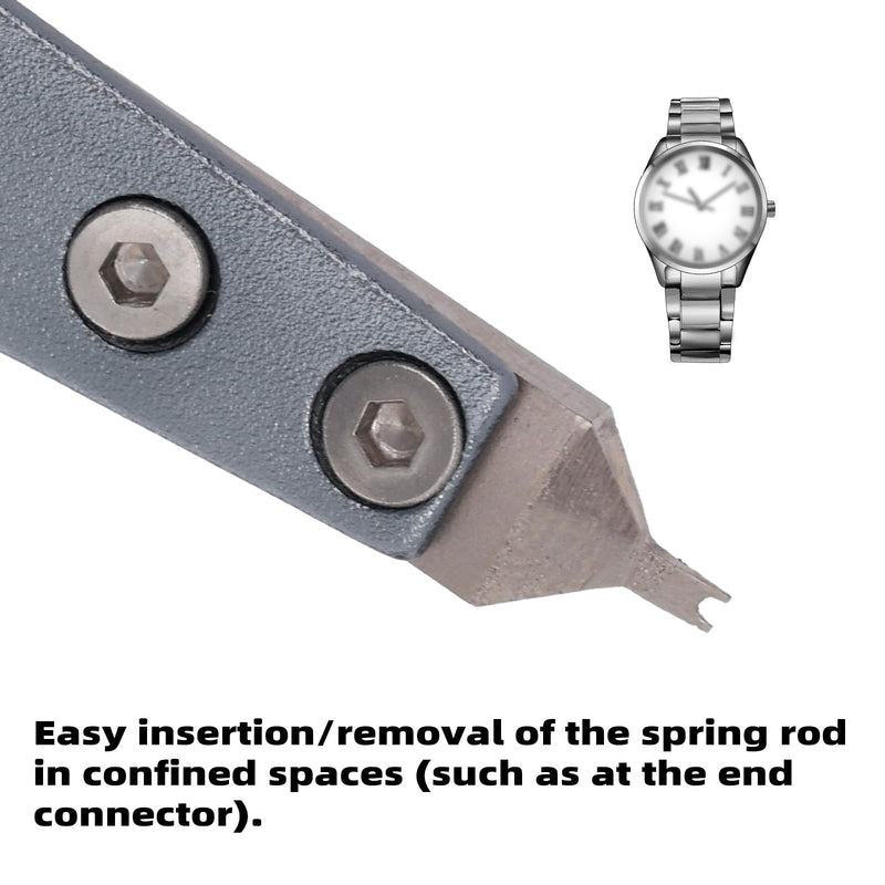 Watch Spring Bar Tweezers, Alloy Steel Y-Shaped Spring Bar Repair Tool Accessories with Screw for Watch Strap Band Replacing & Bracelet Link Chain Length Adjusting
