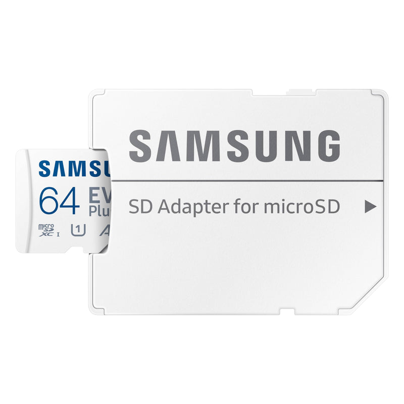 SAMSUNG EVO Plus microSD Memory Card + Adapter, 64GB microSDXC, Speeds Up to 160 MB/s, UHS-I, C10, U1, V10, A1, Upgrade Storage for Phones, Tablets, Gaming Consoles, DSLR Cameras, PCs, MB-MC64SA/AM 64 GB