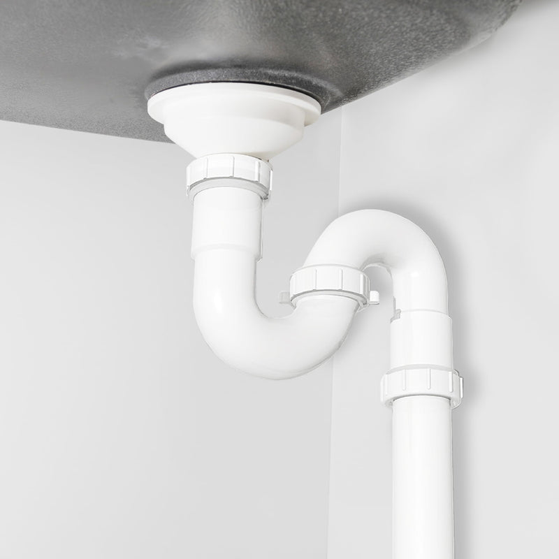 PlumbCraft 1.5-in. OD White Complete Garbage Disposal Installation Kit 7027450, Sink Drain Pipes and Fittings for Setting Up a Garbage Disposal Tool, Kitchen Sink Drain Kit for DIY and Professionals