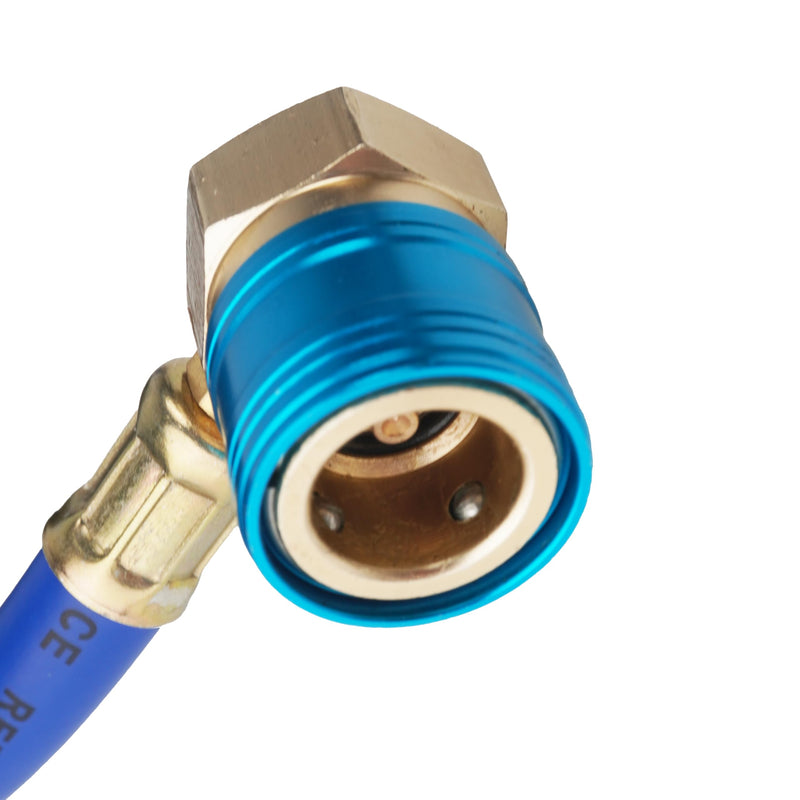 BACOENG R134a AUTO AC U-Charge Hose with Gauge and Can Tap HVAC