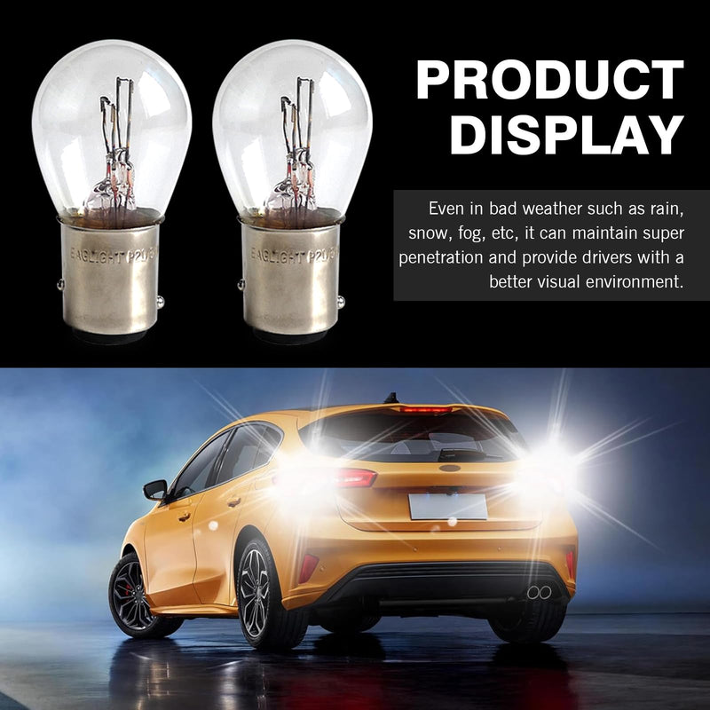 10 PCS 1157 Tail Light Bulbs, Automotive Brake Light Bulbs, Turn Signal Light Bulbs, Universal Halogen Brake Light and Reverse Light Replacement Parts for Vehicles (White) 10 PCS White