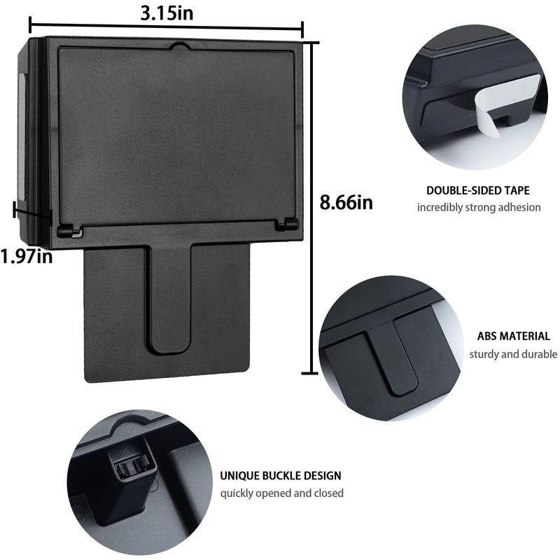 JDMCAR One-Touch Hidden Storage Box Compatible with Toyota 4Runner Accessories 2010-2023 2024 Center Console Organizer Black-Fits 2010-2024 4runner