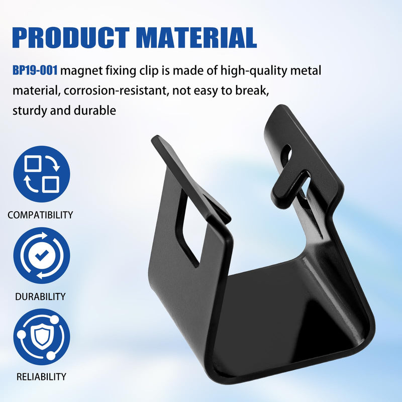 BP19-001 Magnet Retainer Clip for Most 10 Inch and 12 Inch Electric Trailer Oval Style Brake Magnets - 4 Pac