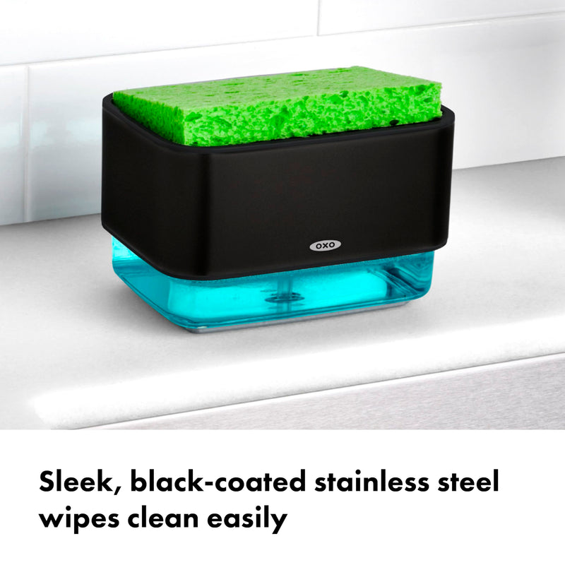 OXO Good Grips Soap Dispensing Sponge Holder - Black Matte Black