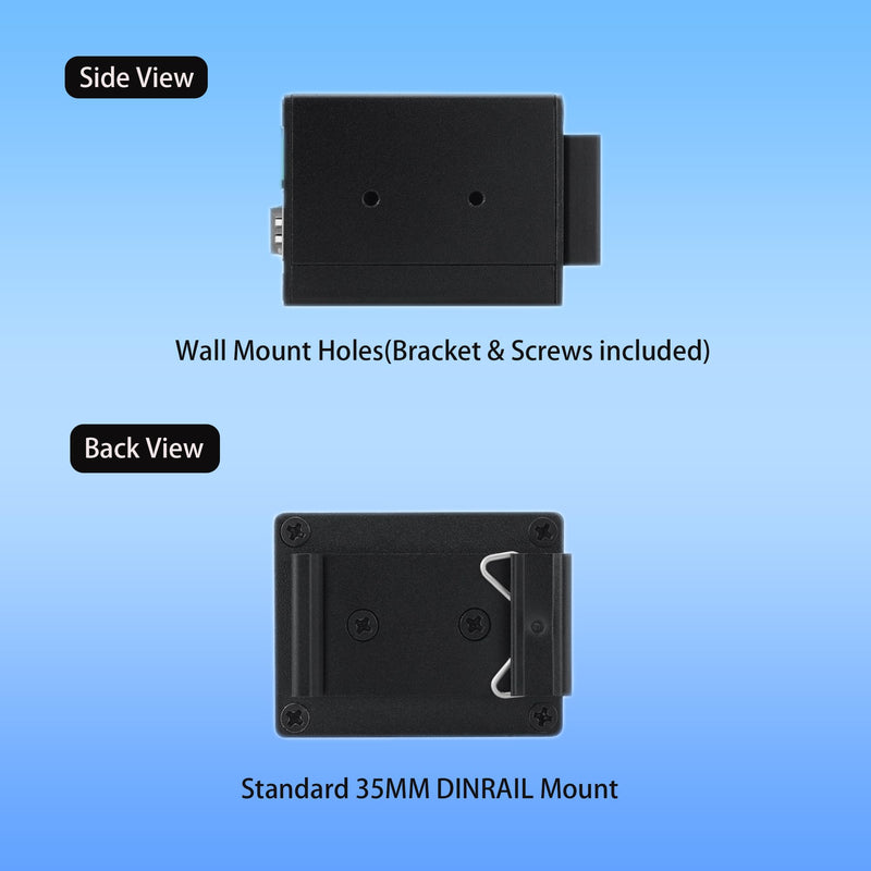 Ultra Mini Ethernet PoE+ Switch,2-Port PoE+ Output & 1-Uplink SFP Port ,30W PoE Output@40W Budget ,Design for PTZ IP Camera,Dual Band AP, Security Camera and etc (30W) 30W