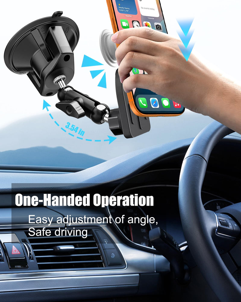 Car Phone Holder for Pop Socket, Suction Cup Car Phone Mount for PopSocket | Suction Cup Windshield Window, Cell Phone Car Mount Compatible with PopSockets, Pop Grips