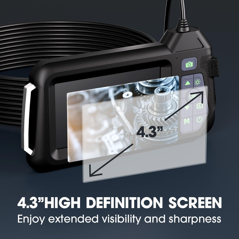 Endoscope Camera with Light,Triple Lens 1080P HD Borescope,16.4ft/5M Cable,2MP IP67 Waterproof Inspection Camera,2600mAh Battery,8GB Storage (M60-3lens-8GB-5M) M60-3lens-8GB-5M