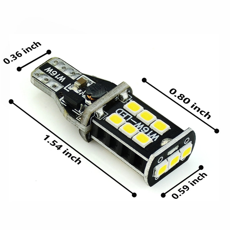 JDM ASTAR Super Bright Error Free 921 912 3035 Chips White LED Bulbs For Backup Reverse Lights Only