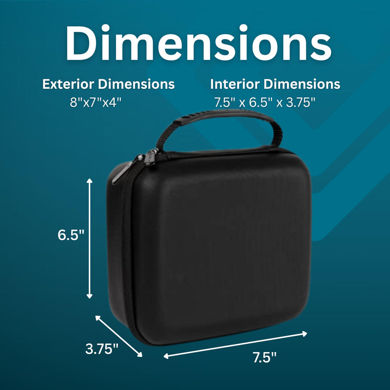 caseling 7.5" x 6.5" x 3.75" Hard Case with 3-Layer Pick and Pluck Foam | 3 pre-scored foam layers, TSA compliant travel case, rigid EVA shell, electronics and tech gear bag, smooth zippers 7.5" x 6.5" x 3.75"