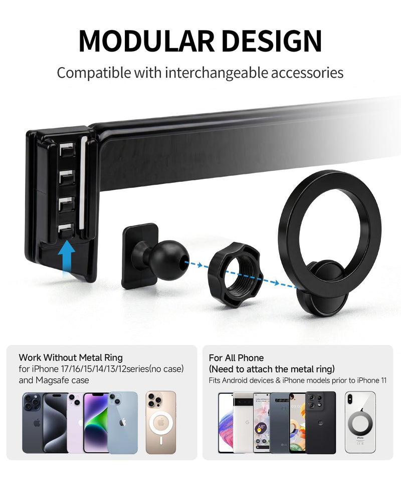 Qi2.2 25W Wireless Charger Car Phone Mount for BMW 2/3/4 Series 14.9"Screen | 3 Series 2023-2026, 4 Series 24-26, 2 Series 25-26, i4 22-26, Magsafe Accessories Fast Charging Magnetic Cell Phone Holder