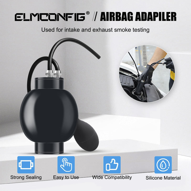 Quick Intake Adapter, Automotive Smoke Machine Bladder, Block Tester, Inflatable Leak Plug, Evap Smoke Machine Leak Tester for 12V Vehicle
