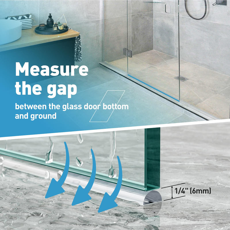 Shower Dam, 2 PCS 1/2" X 1/4" (WxH) Shower Threshold Water Dam,36In Clear Acrylic Shower Bottom Seal Stop Shower Leaks and Create a Water Barrier 1/2 X1/4" (WxH)