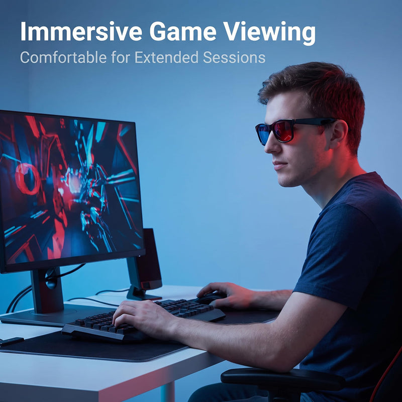 4 Pcs Red and Blue 3D Glasses Universal TV Movie Dimensional Video Frame 3D Glasses DVD Game Glass 3D Style Glasses for 3D Movies Games, 3D Viewing Glasses, Televisions and Video