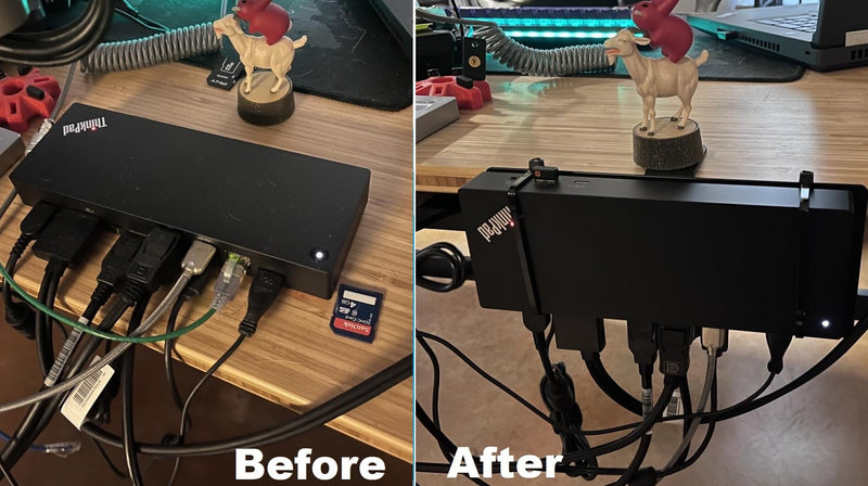 Docking Station Side-Mount Bracket -Compatible with Dell/Thunderbolt Dock/Thinkpad USB C Docking Station