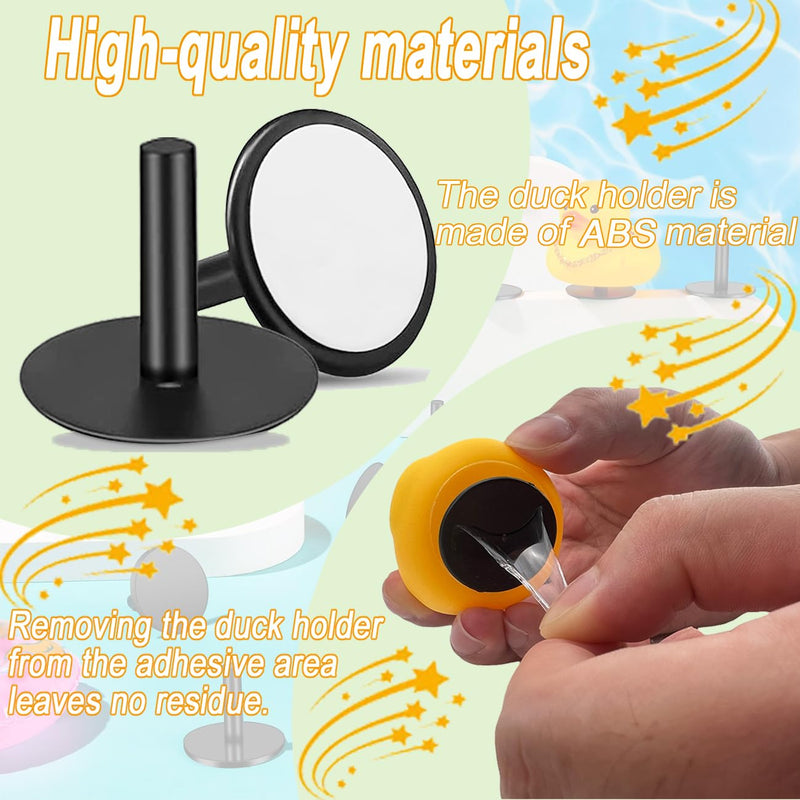 20PCS Duck Plug Holder for Car Dash,Rubber Duck Mounts for Car Dashboard,Display Fixed Mount Duck Holder,Car Duck Plug,Black（Not Include Rubber Ducks black-20Pcs