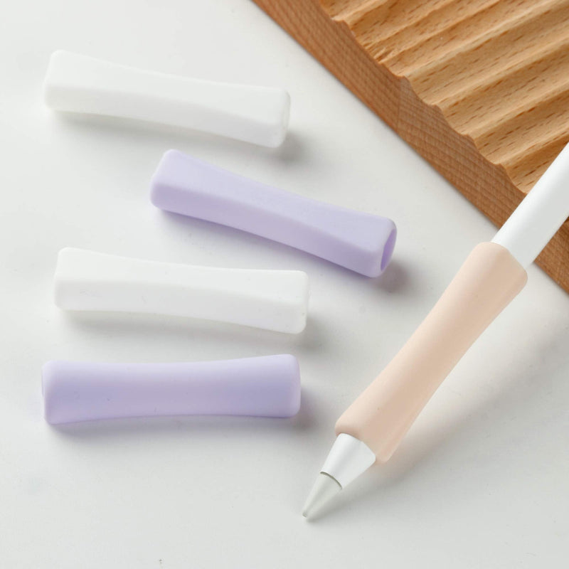 3 Pack iPencil Grips Case Cover Silicone Sleeve Holder Compatible with Apple Pencil (USB-C)&Apple Pencil (2nd Generation),iPad Pro 11 12.9 inch 2018(White, Pink, Purple) White, Pink, Purple