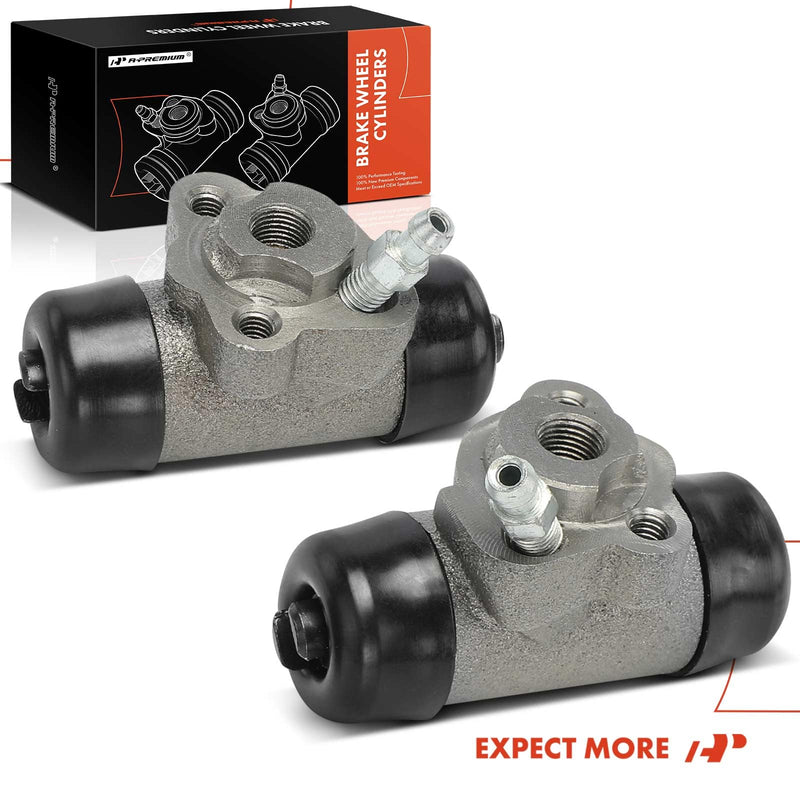 A-Premium Rear Driver and Passenger Drum Brake Wheel Cylinder Compatible with Select Toyota, Chevrolet and Geo Models - Corolla 1986-2002, Paseo 1992-1999, Tercel 1983-1998, Nova, Prizm, 2-PC Set