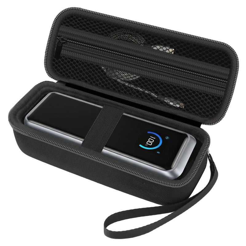 Case for Anker Prime 26,250mAh(300W)/27650/25000/20100/24000mAh(737),Black | Protective Carrying Bag, Shockproof EVA Shell, Zipper Accessory Pocket, Dust Resistant, Compact Portable, Ideal For Travel & All-Black