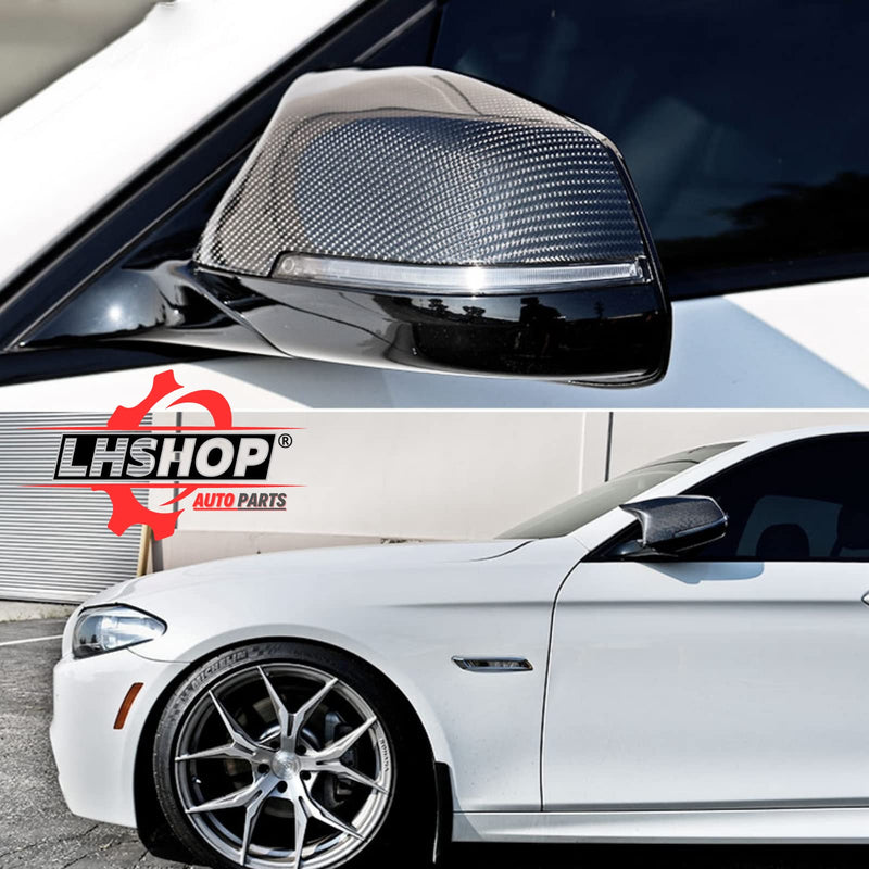 M Sport Car Side Mirror Caps for 2013-2018 BMW 5 6 7 Series F10 F07 F18 F11 F06 F12 F13 F02 520i 528i 535i 640i 650i Facelift Models Exterior Carbon Fiber Accessories Replacement Tuning Parts - 1 Pair for 2014 - 2018 BMW 5 Series F10 F11 F18 LCI