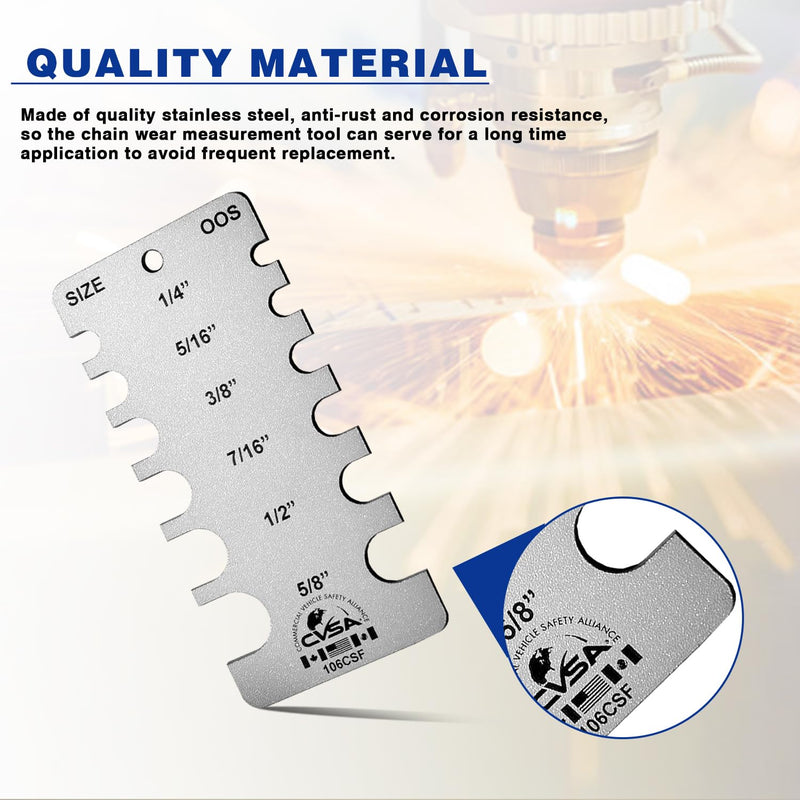 Chain Wear Gauge Chainsafe Inspection Gauge - BT-106CSF