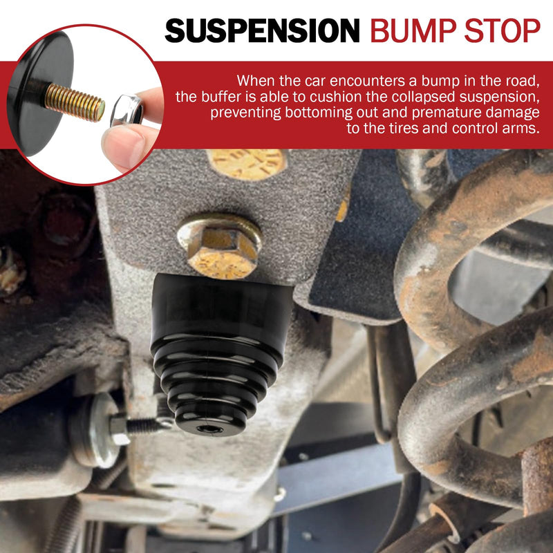 Suspension Bump Stop 9.9101G Black Universal Bump Stops Kit for Cars, Trucks and Off-Road Vehicles- Pack of 2