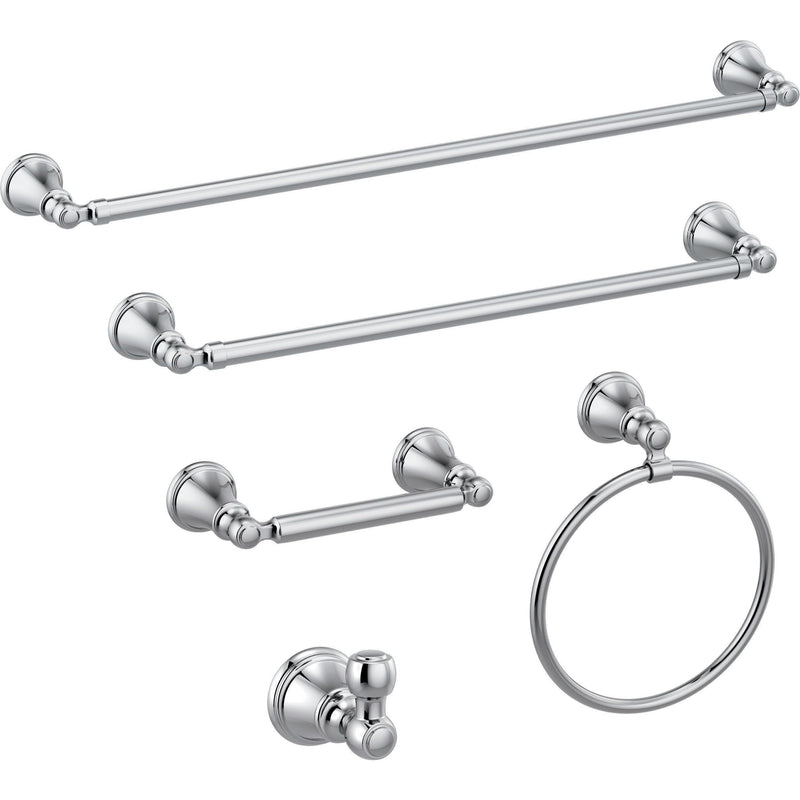 Delta Woodhurst (1-Pack) Toilet Paper Holder Polished Chrome Tissue Roll Holder for Bathroom Organization and Storage Pivoting Toilet Tissue Holder Wall Bathroom Accessories 73250 (Pack of 1)