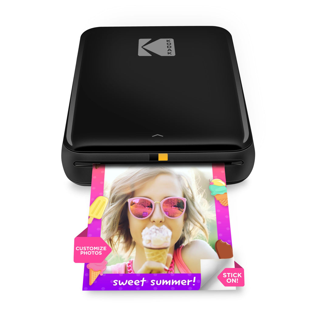 KODAK Step Instant Smartphone Photo Printer - Portable Mini Color Wireless Mobile Printer - Zink 2x3” Sticky-Back Photos - Bluetooth Compatible with iOS & Android Devices - Fun Editing App - Black