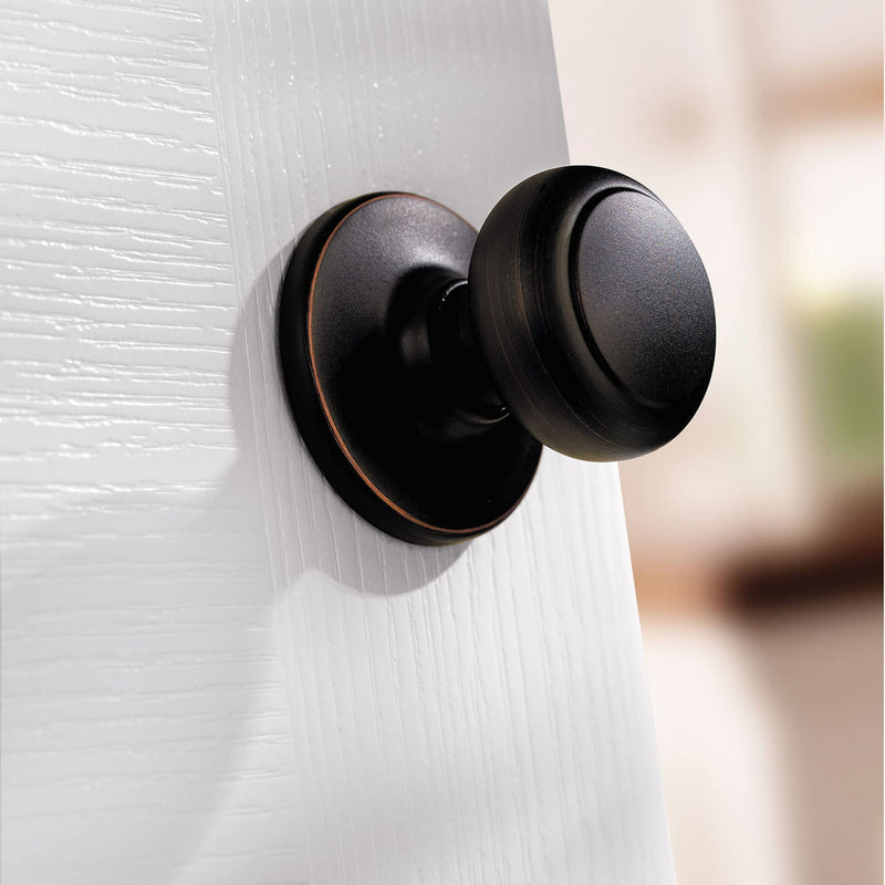 Kwikset Cove Interior Passage Door Knob, Handle For Closet and Hallway Doors, Non-Locking Doorknob, Venetian Bronze (Pack of 1)