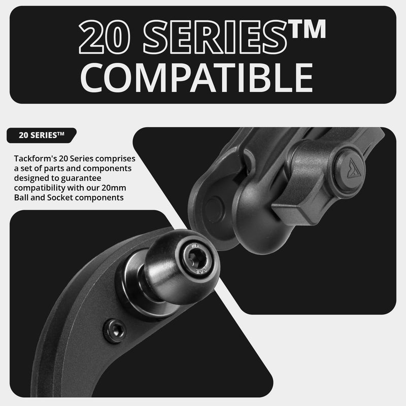 Tackform Link Vent Phone Mount Compatible with 2016-2023 Toyota Tacoma and 2014-2021 Toyota Tundra | Aluminum | Zero Slip | Compatible with MagSafe | Universal Magnetic Holder | 2" Arm | Black Knob Large Magsafe Magnet