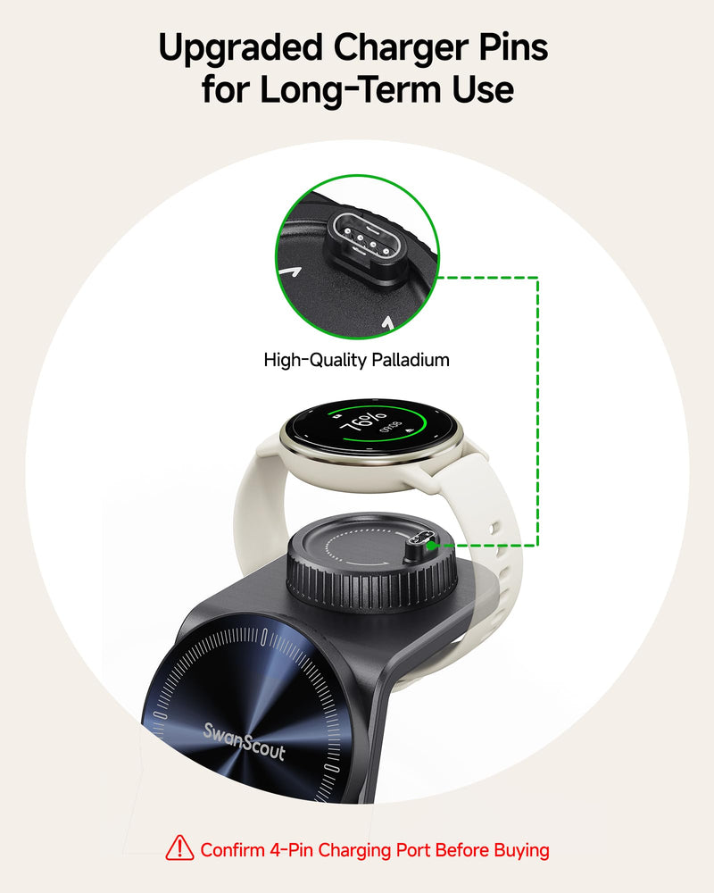 Charger for Garmin Watch, 3 in 1 Magnetic Charging Station for Samsung S26 | For Fenix, Venu, Forerunner, vivoactive, Instinct, Magnetic Charger for Galaxy Phones, for Galaxy Buds3/3 Pro, No Adapter