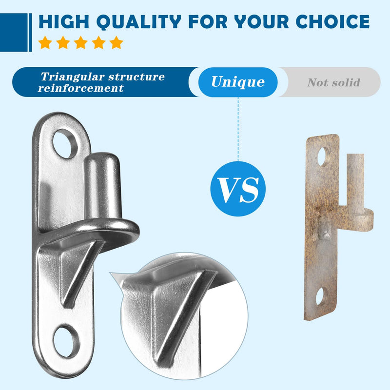 Gate Hinges Wall Mount Gate Hinge, 2Pack Heavy Gate Hinges, SUS304 Heavy Duty Hinges for Wooden Fence with 5/8'', Capacity Up to 600LBS for Wooden Fences and Farm Gates 2 Pack(4pcs)