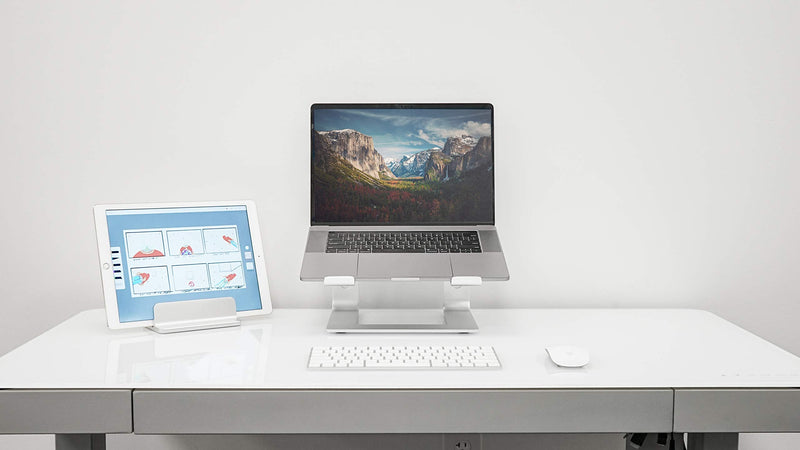Elevate - Stand for MacBook or PC Laptop. Take It Apart and Take It Anywhere with You. Aluminum Built Keeps Laptop Cool with Plenty of Open Space for Air Flow