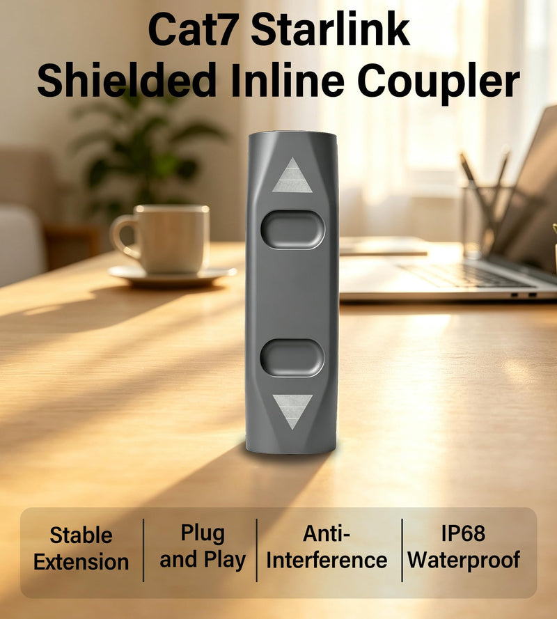 Starlink Cable Coupler for Gen 3 & Mini,Waterproof RJ45 Extension Connector | Ethernet Adapter Extension,Supports Cat6/Cat7 for RV,Router and Outdoor Setup,Plug & Play 10Gbps Adapter(1Pack） 1Pack Starlink Coupler