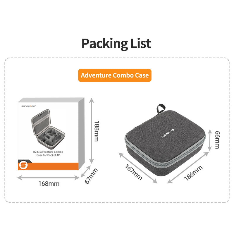 Osmo Pocket 4P Case, Storage Bag for DJI Osmo Pocket 4P Accessories | Creator Combo / Mic 3/Mini 2 / Fill Light / Osmo FrameTap Remote Control / Battery Handle / Vlogging Camera and Accessories