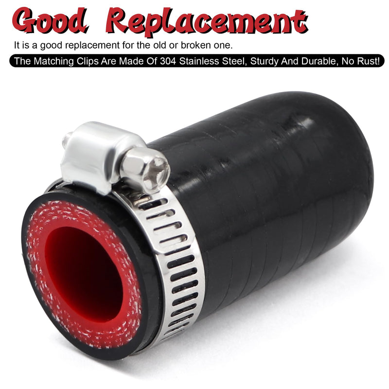 High Temperature 4-Ply Reinforced Silicone Hose Cap ID 5/8 Inch(16mm) Hose End Plug For Turbo Bypass Valve/Vacuum/Fix Leak/Throttle Body Water Port/Heater Core/Coolant Heater Bypass Vacuum Water Port ID 16mm Black&Red * 1PC