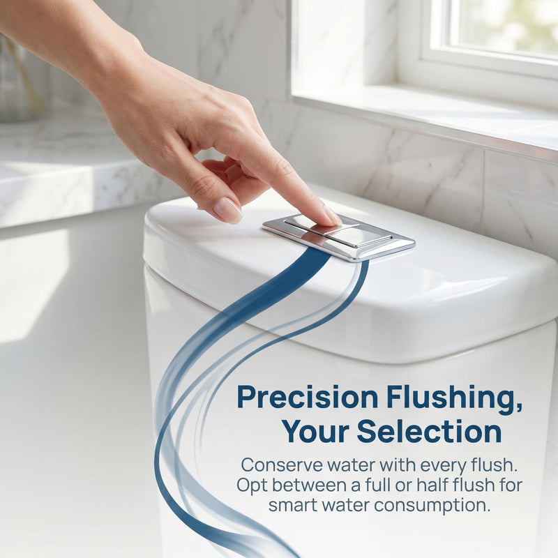WOFASHPURE Toilet Flush Button Replacement, Dual Push Button Toilet Tank | Dual Flush Toilet Button Kit, Universal Toilet Tank Replacement with Adjustable Thread Rod for Bathroom Repair