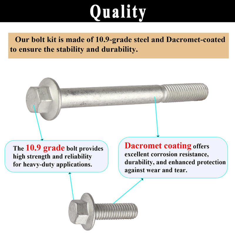 Water Pump & Thermostat Housing Bolt Kit Fits for 1997-2014 LS Series engines LSX LS1 LS2 LS3 LS6 LS7 LS9 LQ4 LQ9，5.3L 6.0L 6.2L thermostat shell bolts