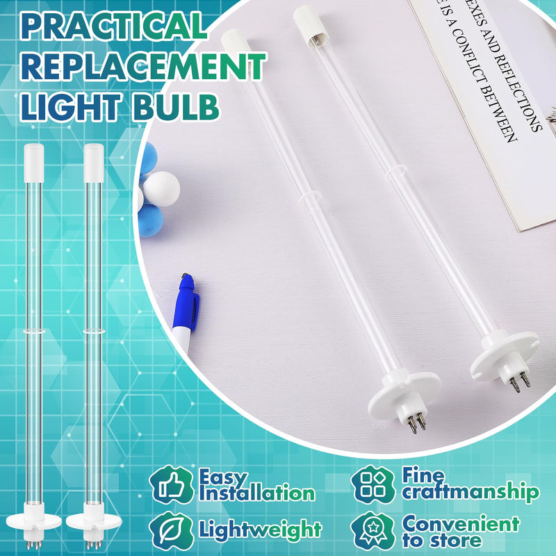 Qualirey 2 Pcs 14" UV Light Replacement Bulb 4 Pin Base 254NM 18W UV Lamp for AC HVAC