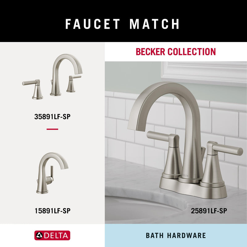 Delta Faucet Becker (1-Pack) 24" Bathroom Towel Rack/Bar, SpotShield Brushed Nickel, Wall Mounted BCK24-DN