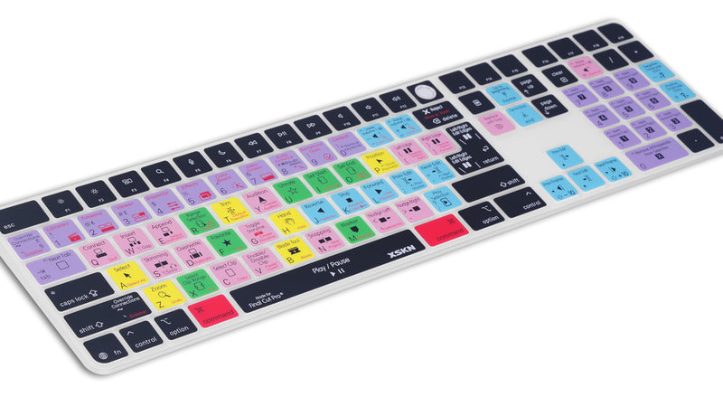 Final Cut Pro Shortcut Keyboard Cover for iMac M4 Magic Keyboard with Touch ID and Numeric Keypad A3119 iMac M4 Magic Keyboard A3119 Final Cut Pro
