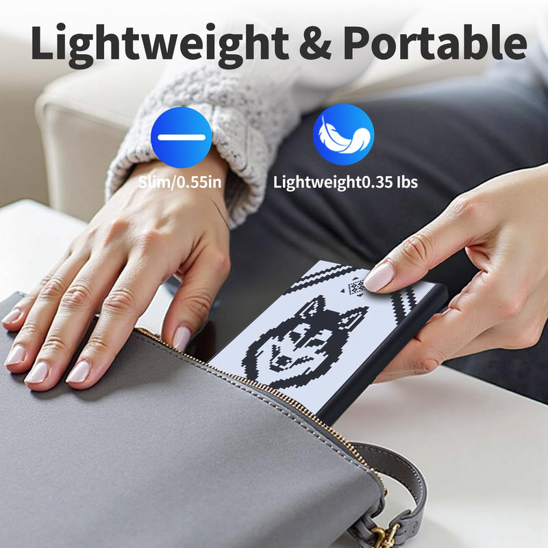 2.5 Inch 500GB External Hard Drive, Portable Hard Drive for Windows, Ultra Slim External HDD Compatible with PC, MAC, Laptop, PS4, Xbox One, Xbox 360, Plug and Play Wolf